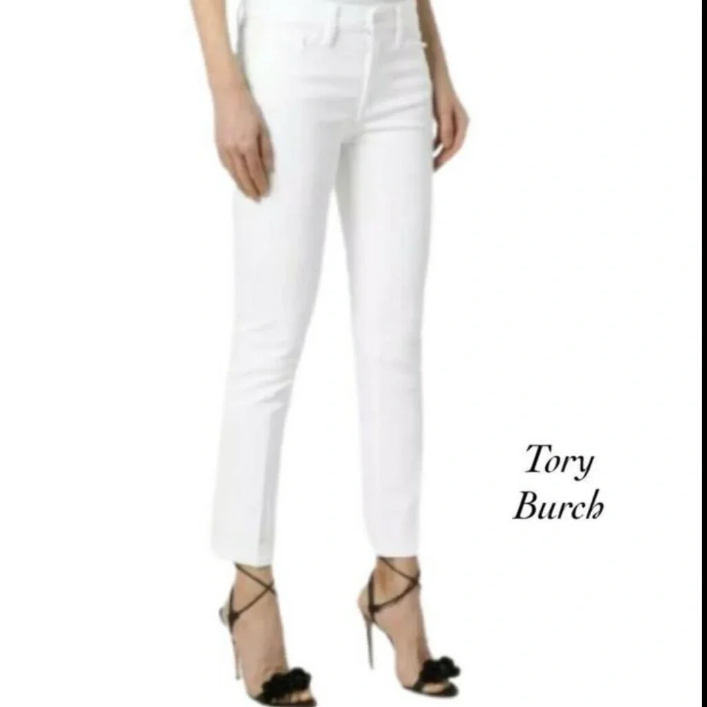 White Women's Jeans with Embroidered Back Pocket